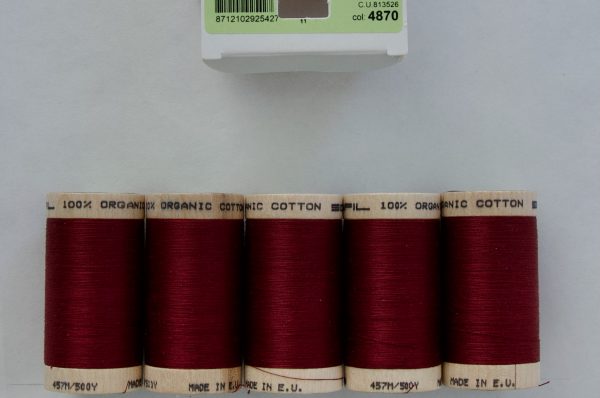 Scanfil Nähgarn aus Bio-Baumwoll 50/2wt 4870 - Rhubarb